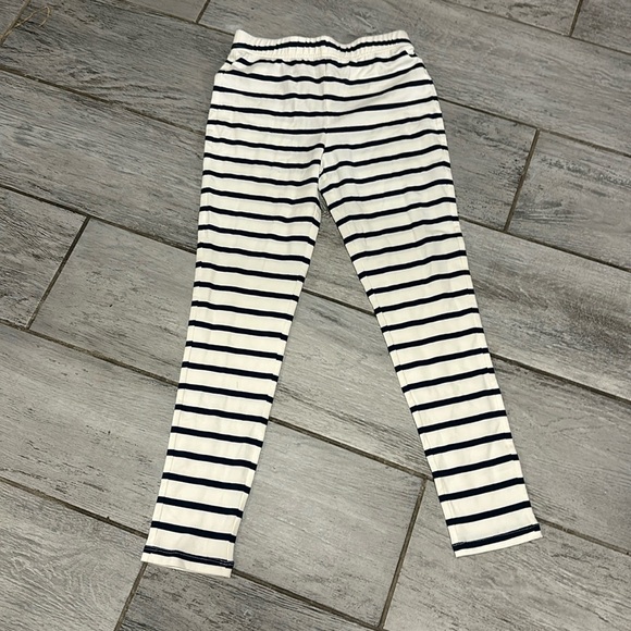 Lands' End Pants - Lands End Women Blue/white Striped Nautical  Leggings Size Large 14